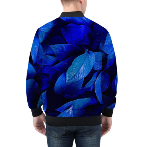 Bright Tropical Leaves Bomber Jacket - Image 2