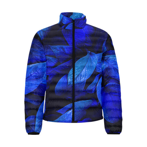 Bright Tropical Leaves Men's Padded Jacket