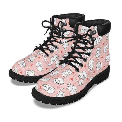 Light Pink Cute Cats Classic Boots - Image 5