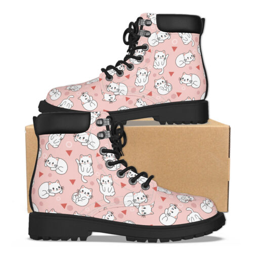 Light Pink Cute Cats Classic Boots