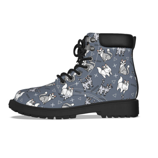 Cute Gray and White Cats Classic Boots - Image 6