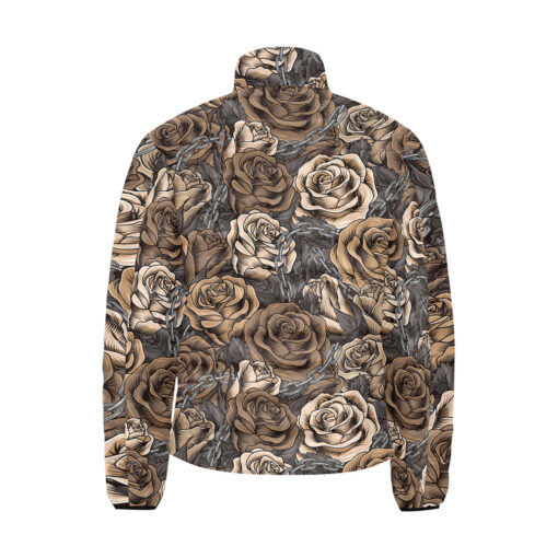 Lush Roses Metal Chains Men's Padded Jacket - Image 2