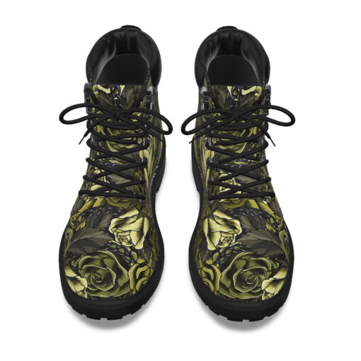 Blooming Green Roses Classic Boots - Image 2