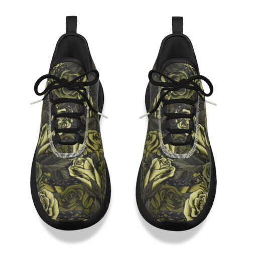 Blooming Green Roses Sports Shoes - Image 4