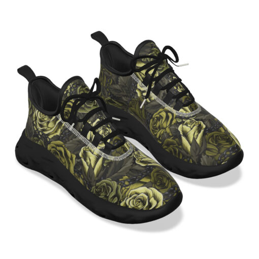 Blooming Green Roses Sports Shoes - Image 5