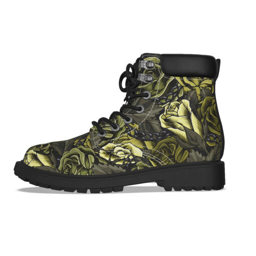 Blooming Green Roses Classic Boots - Image 6