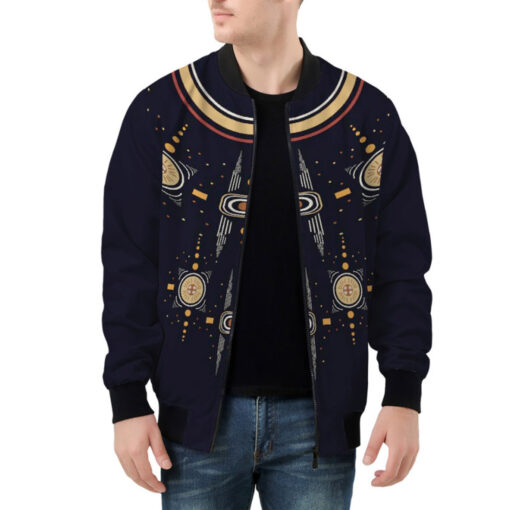 Aztec Ethnic Motif Bomber Jacket