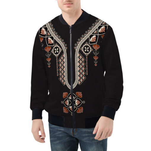 Ethnic African Neckline Bomber Jacket - Image 3