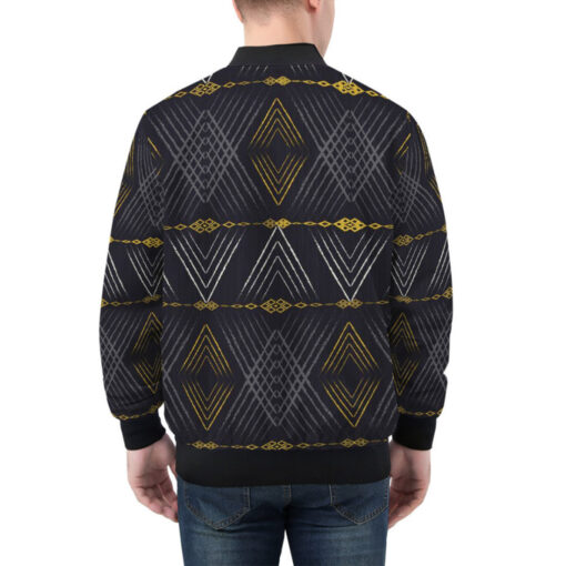 Ethnic Geometric Shape Bomber Jacket - Image 2