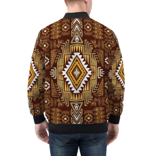 Traditional Ethnic Pattern Bomber Jacket - Image 2