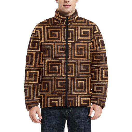 Aztec Ornament Men's Padded Jacket - Image 3