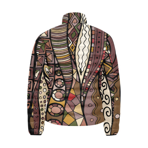 Fabric Abstract Doodles Men's Padded Jacket - Image 2