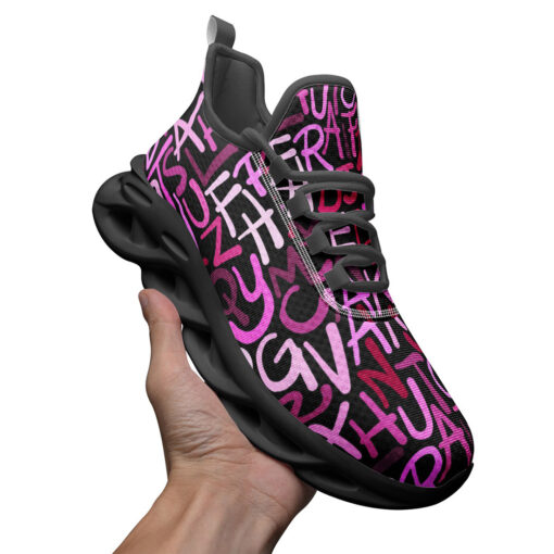 Hand Drawn Pink Letters Sports Shoes - Image 3