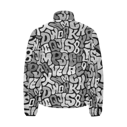 Gray Letters Men's Padded Jacket - Image 2