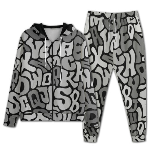 Gray Letters Men's Tracksuit