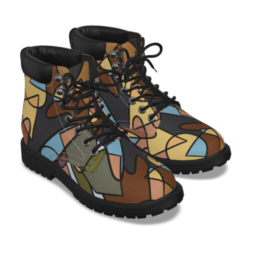 Triangles and Circles Art Classic Boots - Image 3