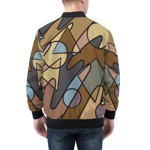 Triangles and Circles Art Bomber Jacket - Image 2