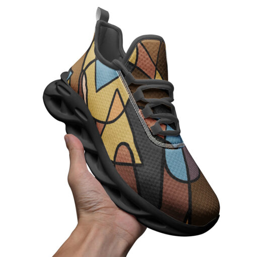 Triangles and Circles Art Sports Shoes - Image 3