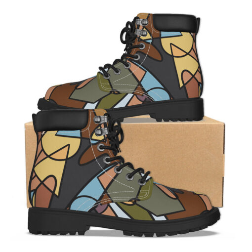 Triangles and Circles Art Classic Boots