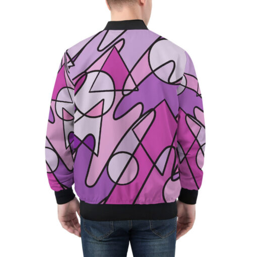 Retro Doodles Abstract Art Bomber Jacket - Image 2