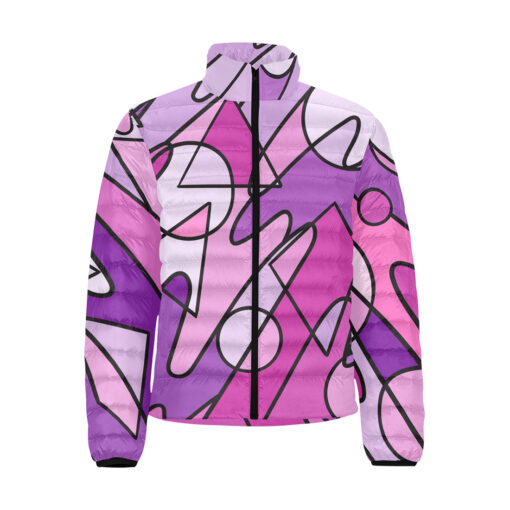 Retro Doodles Abstract Art Men's Padded Jacket