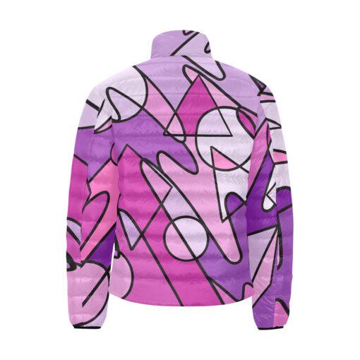 Retro Doodles Abstract Art Men's Padded Jacket - Image 2