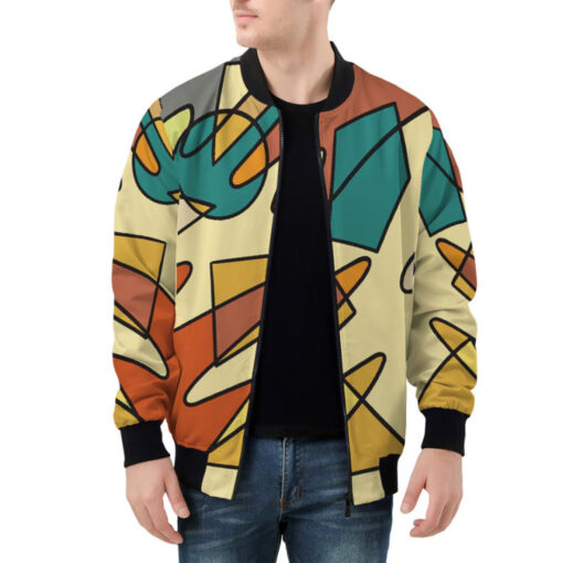 Triangle Circles Retro Doodles Bomber Jacket