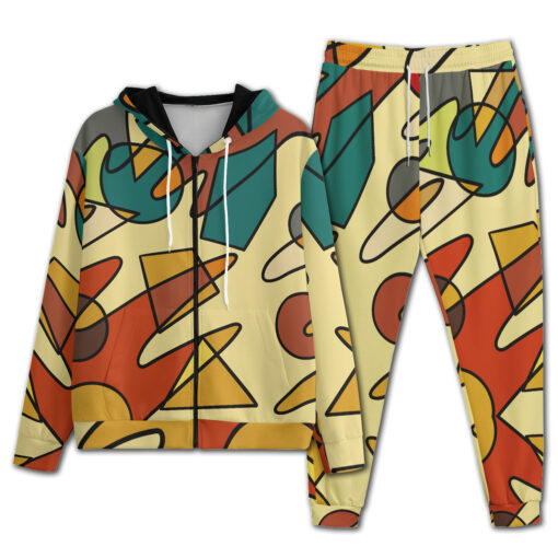 Triangle Circles Retro Doodles Men's Tracksuit