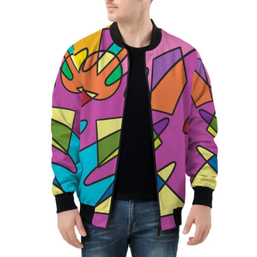 Retro Doodles Art Bomber Jacket