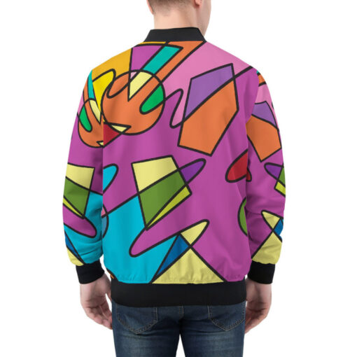 Retro Doodles Art Bomber Jacket - Image 2