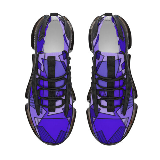 Mosaic Geometric Blue Air Sneakers - Image 3