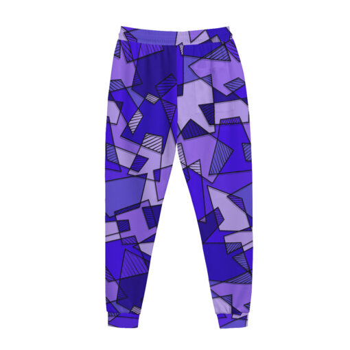 Mosaic Geometric Blue Men's Tracksuit - Image 3