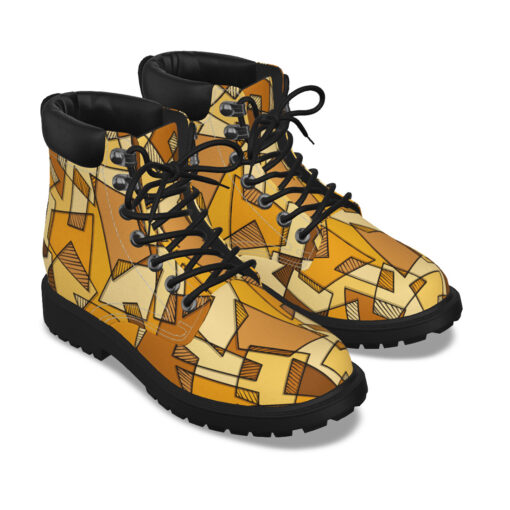 Mosaic Geometric Yellow Classic Boots - Image 3