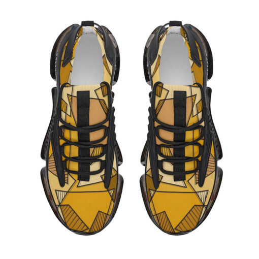 Mosaic Geometric Yellow Air Sneakers - Image 3