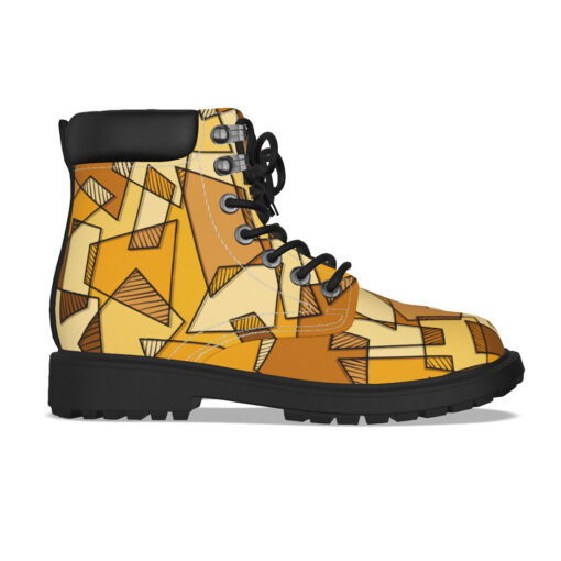 Mosaic Geometric Yellow Classic Boots - Image 4