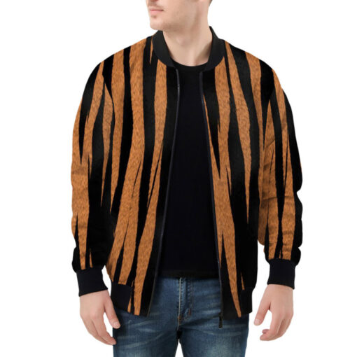 Camouflage Tiger Stripes Bomber Jacket