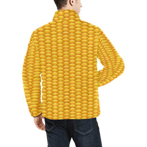 Corn Pattern Men's Padded Jacket - Image 4