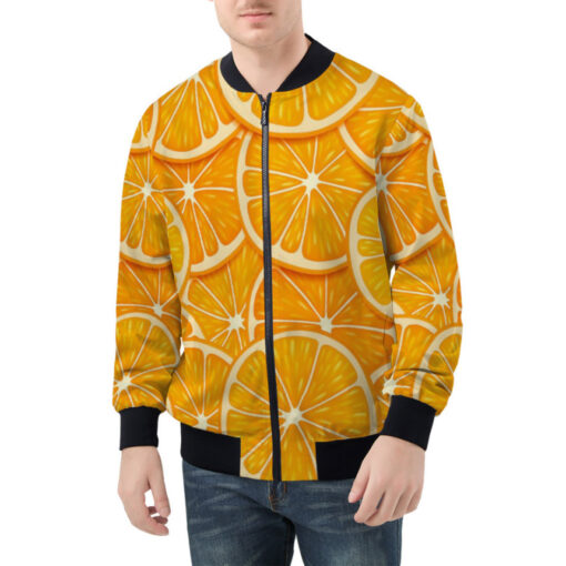 Orange Fruit Slice Bomber Jacket - Image 3