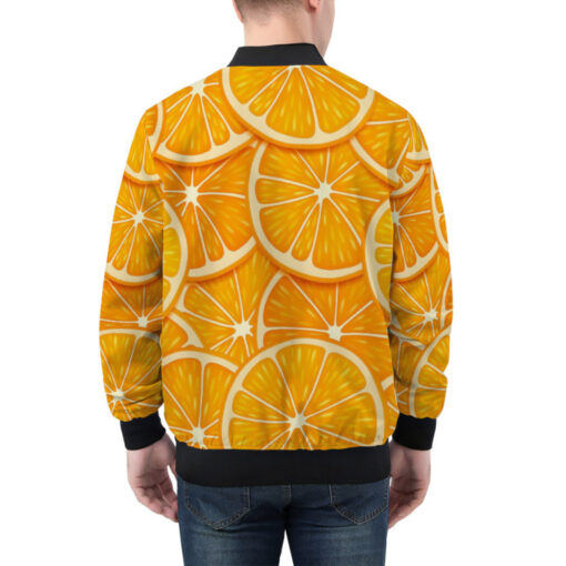 Orange Fruit Slice Bomber Jacket - Image 2