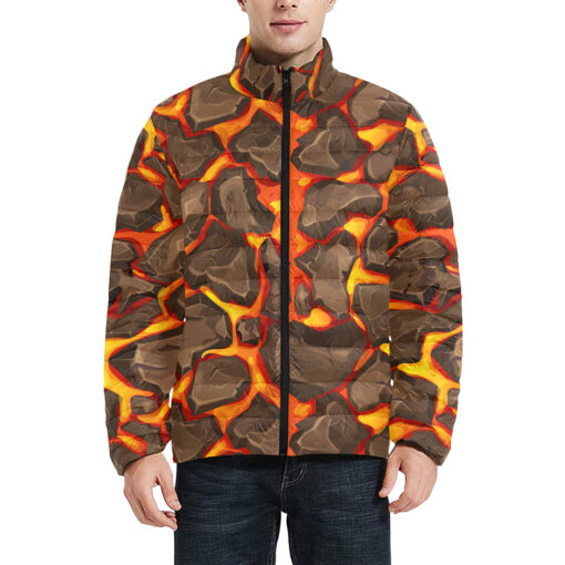 Magma with Stones Men's Padded Jacket - Image 3