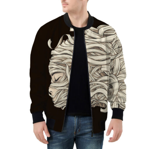 Mummy Woman Face Art Bomber Jacket