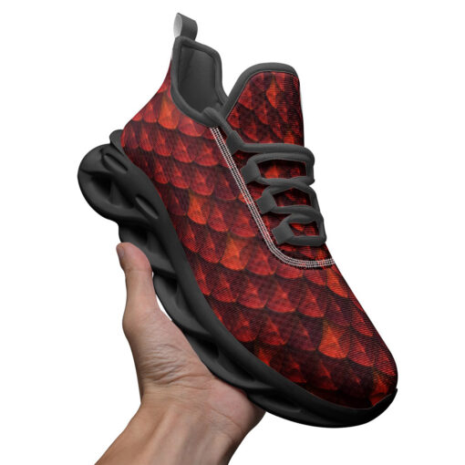 Red Dragon Reptile Scale Sports Shoes - Image 3