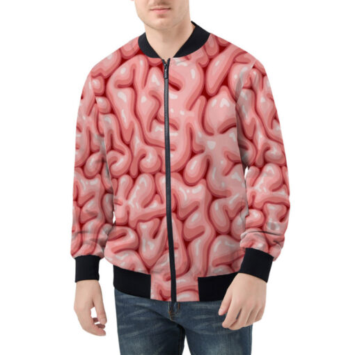 Brain Pattern Bomber Jacket - Image 3