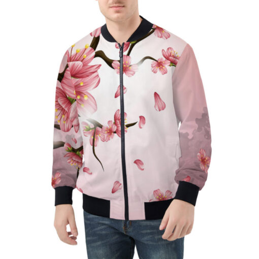 Cherry Blossoms Sakura Bomber Jacket - Image 3