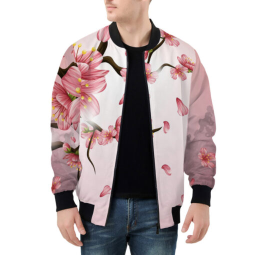 Cherry Blossoms Sakura Bomber Jacket