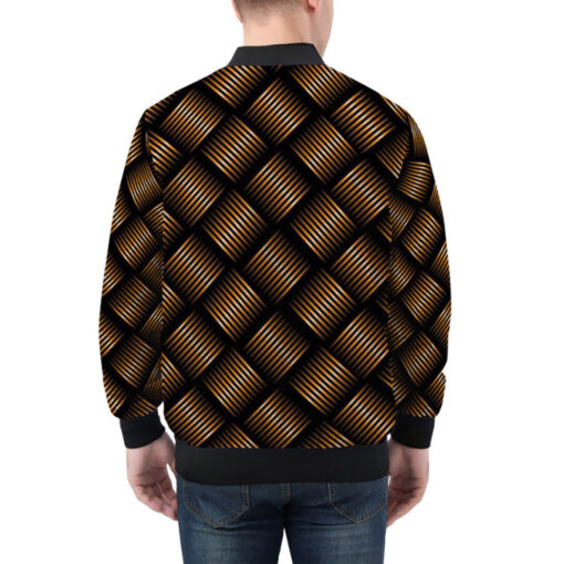 Metal Geometric Bomber Jacket - Image 2