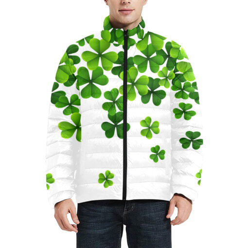 Clover Leaves Men's Padded Jacket - Image 3