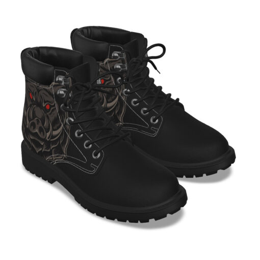 Boar Art Print Classic Boots - Image 3