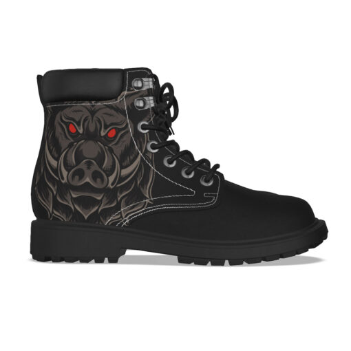 Boar Art Print Classic Boots - Image 4