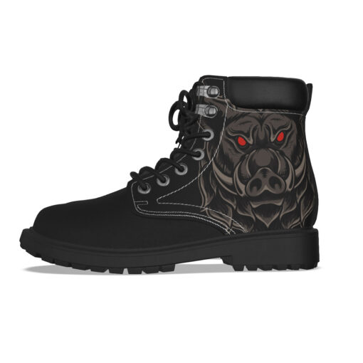 Boar Art Print Classic Boots - Image 6